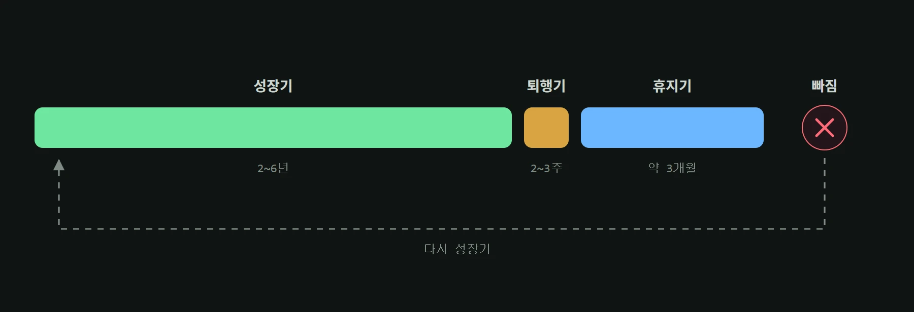 머리카락 한 올이 자라는 기간, 멈추는 기간, 쉬는 기간을 거쳐 빠지고 다시 자라는 한 바퀴